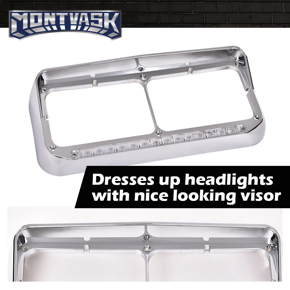 Fit For Kenworth T400 T600 T800 W900B W900L Chrome 4x6 LED